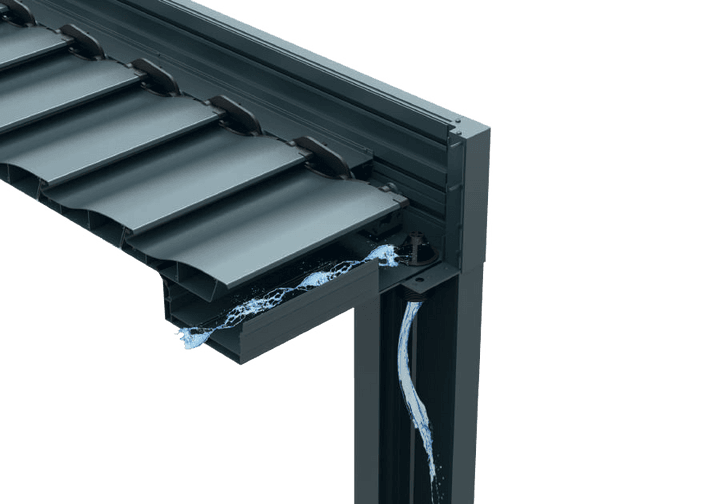 Pergola bioclimatica retrattile orientabile